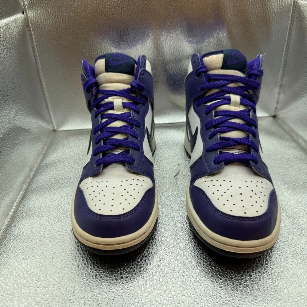 Size 6Y Nike Dunk High Electro Purple Midnight Navy Boys Sneakers DH9751-100